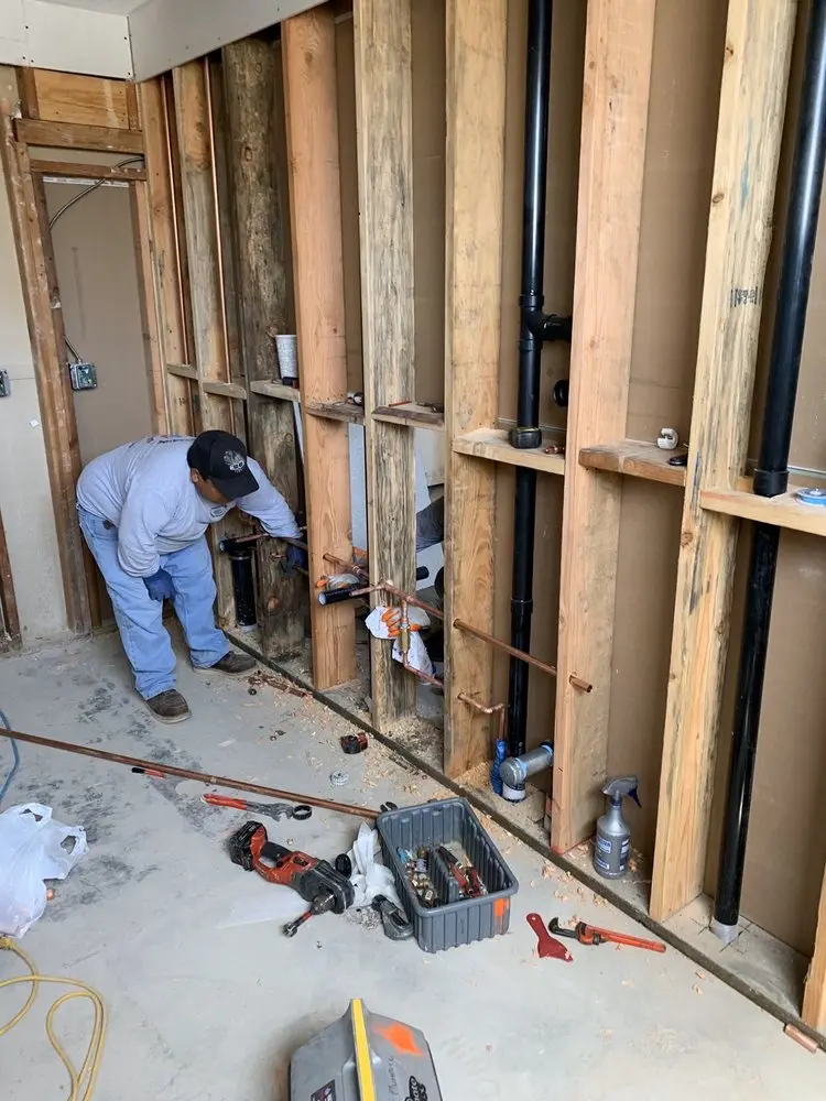 Commercial rough-in plumbing for Water Heater Replacement in Rolla